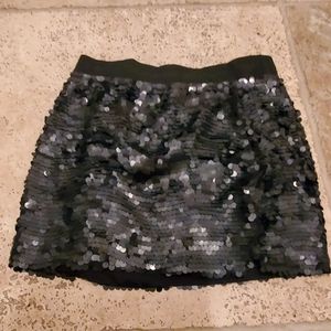 Funky Zio Black Sequined Mini Skirt - Size M - NWT